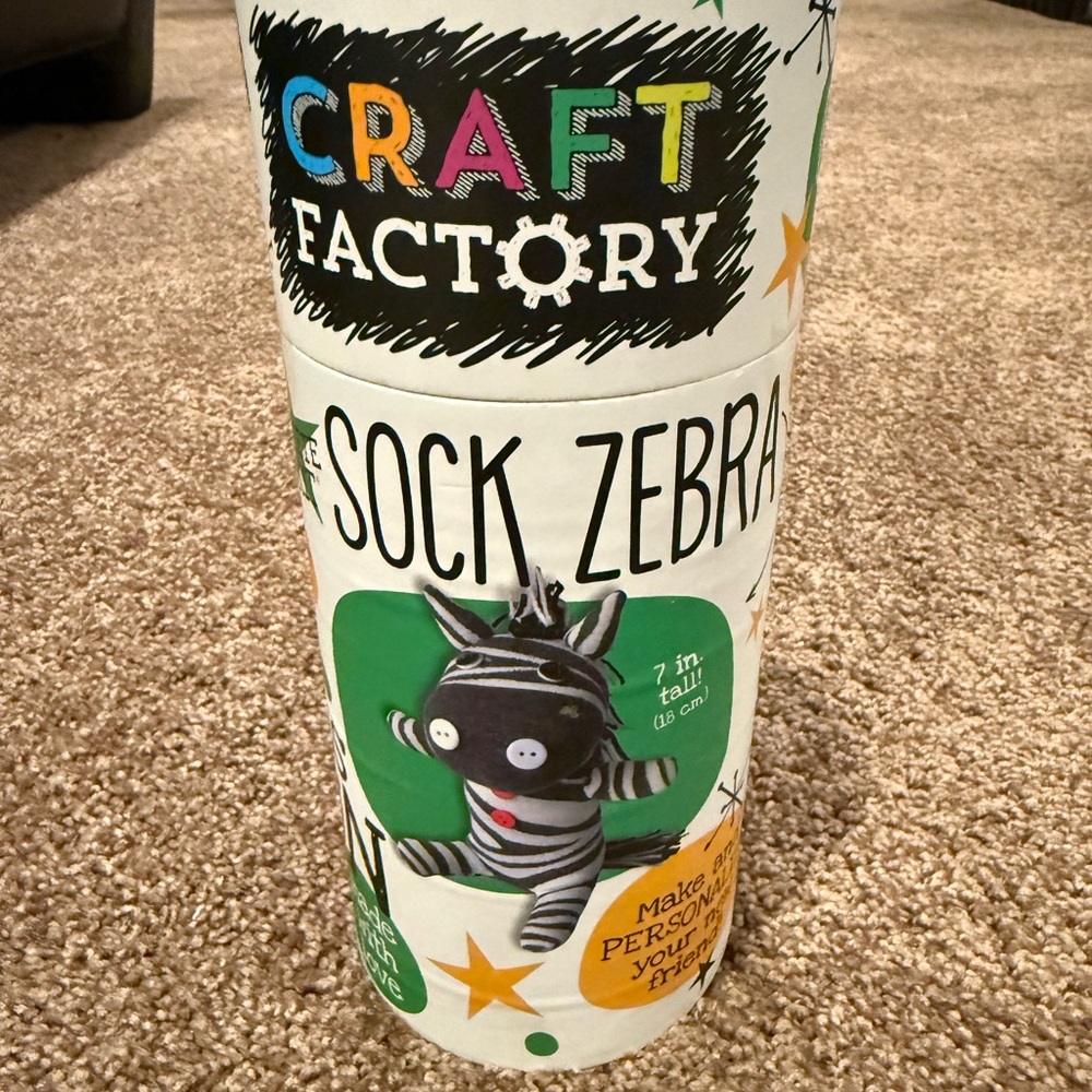 Sock Zebra - Black and White Learning Toy